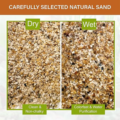 NUPICK 1-2mm Coarse Sand for Plants, 20lb Horticultural Grit for Succulents, Desert Silica Sand for Cactus, Decorative Gravel for Landscaping, Gold Grit for Aquariums, Bonsai, Vases Fillers