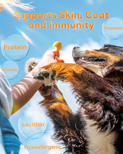 10.6oz Freeze Dried Quail Egg Yolk Cats & Dogs, Treats, Single Ingredient, Freeze-Dried Pet Food for Dogs, Cats, No Additives | Grain Free | Support for Skin and Coat Health