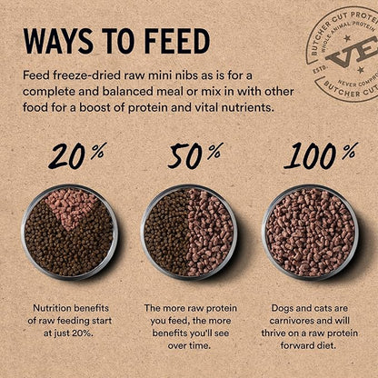 Vital Essentials Freeze-Dried Raw Rabbit Meal or Mixer Cat Food Crunchy Nibs, 8 oz