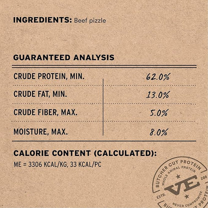 Vital Essentials Bully Sticks Dog Treats, 1.4 oz | Freeze-Dried Raw | Single Ingredient | Premium Quality High Protein Training Treats | Grain Free, Gluten Free, Filler Free