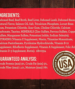 Merrick Grain Free Premium And Natural Canned Dog Food, Soft And Healthy Wet Recipe, Real Beef Lamb And Bison - (Pack of 12) 12.7 oz. Cans