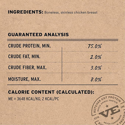 Vital Essentials Chicken Breast Dog Treats, 10 oz | Freeze-Dried Raw | Single Ingredient | Premium Quality High Protein Training Treats | Grain Free, Gluten Free, Filler Free