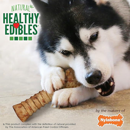 Nylabone Healthy Edibles Natural Dog Chews Long Lasting Turkey & Apple Treats for Dogs, X-Large/Souper (1 Count)