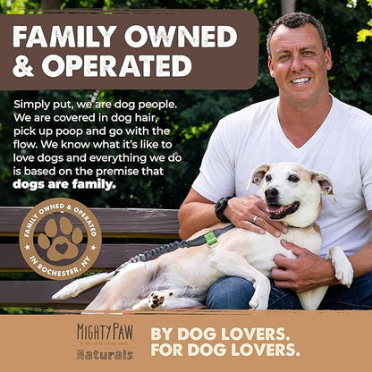 Mighty Paw Long Lasting 12" Bully Sticks for Dogs - All Natural Grass Fed Beef Chews. Lower Odor Dog Bully Sticks for Large Dogs, Medium and Small Breeds. Single Ingredient Treats