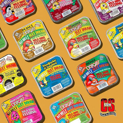 C&S Peanut Delight No Melt Suet Dough 11.75 Ounces, 8 Pack