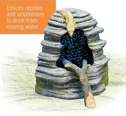 Zilla Spring Cave Décor with Blue LED, Rain Chamber, One Size, ECOM