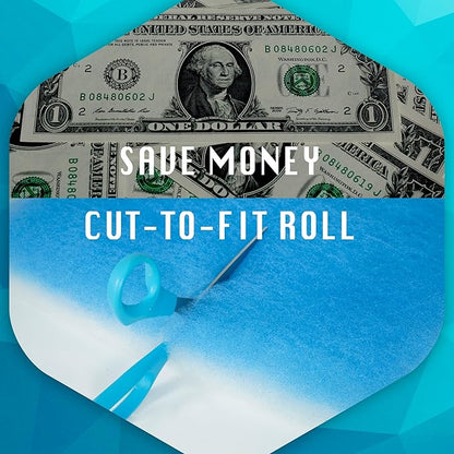 Original Koi Pond and Aquarium Filter Pad Media Roll - Blue Bonded - 24 Inches by 72 Inches (6 ft) by 0.75 Inches - Cut to Fit - Durable - Fish and Reef Aquarium Compatible