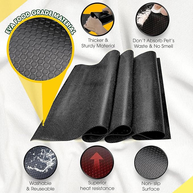 [Premium] 20’’x40” Reptile Substrate Mat with 4 PCS Rug Gripper, Extra Thick & Ultra Comfortable,Non-Slip, Reptile Tank Accessories for Bearded Dragon, Leopard Gecko (not Including Tank)